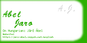 abel jaro business card